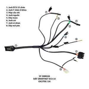 Dây điện Smartkey 33 chân  Exciter 150 SunFa