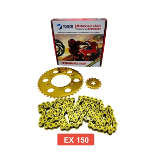 Nhông sên dĩa EXCITER 150 MẠ VÀNG NGUYÊN BỘ CAO CẤP HIỆU SKYBIRD