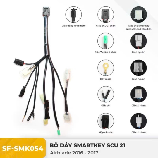 Dây điện Smartkey 21 chân AB 2016-2018 SunFa 