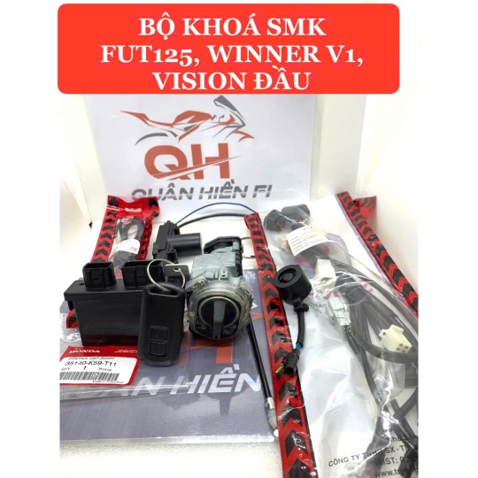Bộ khóa smartkey Future 125, Vision đầu, Click đầu, Winner V1 remote K59