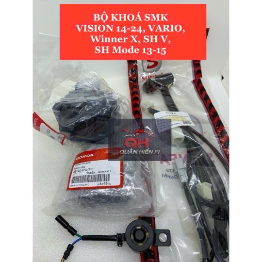 Bộ khóa smartkey Vision 14-23, Vario 2016-2023, Sh V, Lead 13-18, SH Mode 2013-2015 Winner X, PCX 2014, Beat remote K59