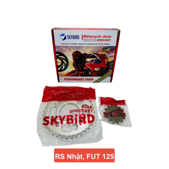 Nhông sên dĩa RS NHẬT, FUTURE 125 NGUYÊN BỘ CAO CẤP HIỆU SKYBIRD