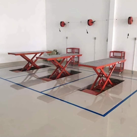 Bàn nâng xe máy điện - Đặt âm nền ( bàn nâng chìm)